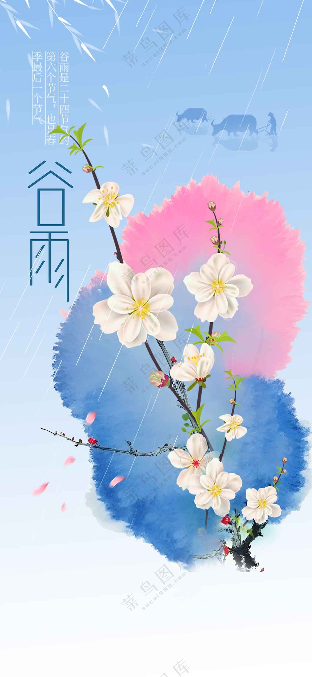 谷雨节气传统活动海报