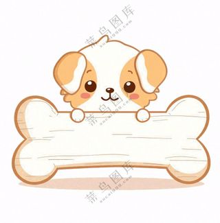 萌宠宠物小狗招牌牌匾边框免抠