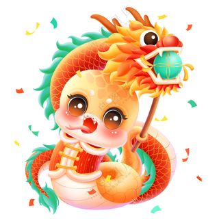 蛇年IP形象插画2025新春贺岁吉祥物蛇宝宝PSD分层图-30