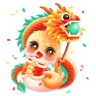 蛇年IP形象插画2025新春贺岁吉祥物蛇宝宝PSD分层图-30