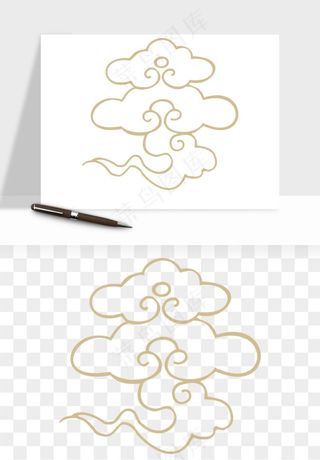 国潮祥云矢量png免抠