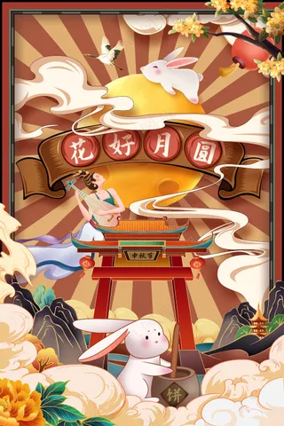 中秋节节日活动海报