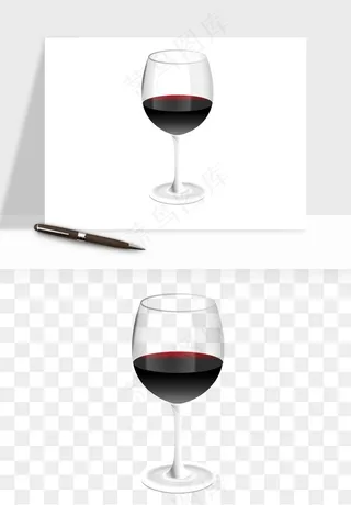 红酒玻璃酒杯png免抠