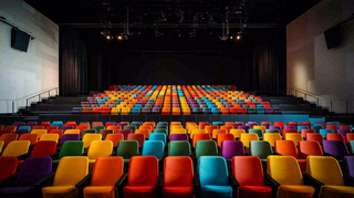 豪华电影院观影场景摄影图