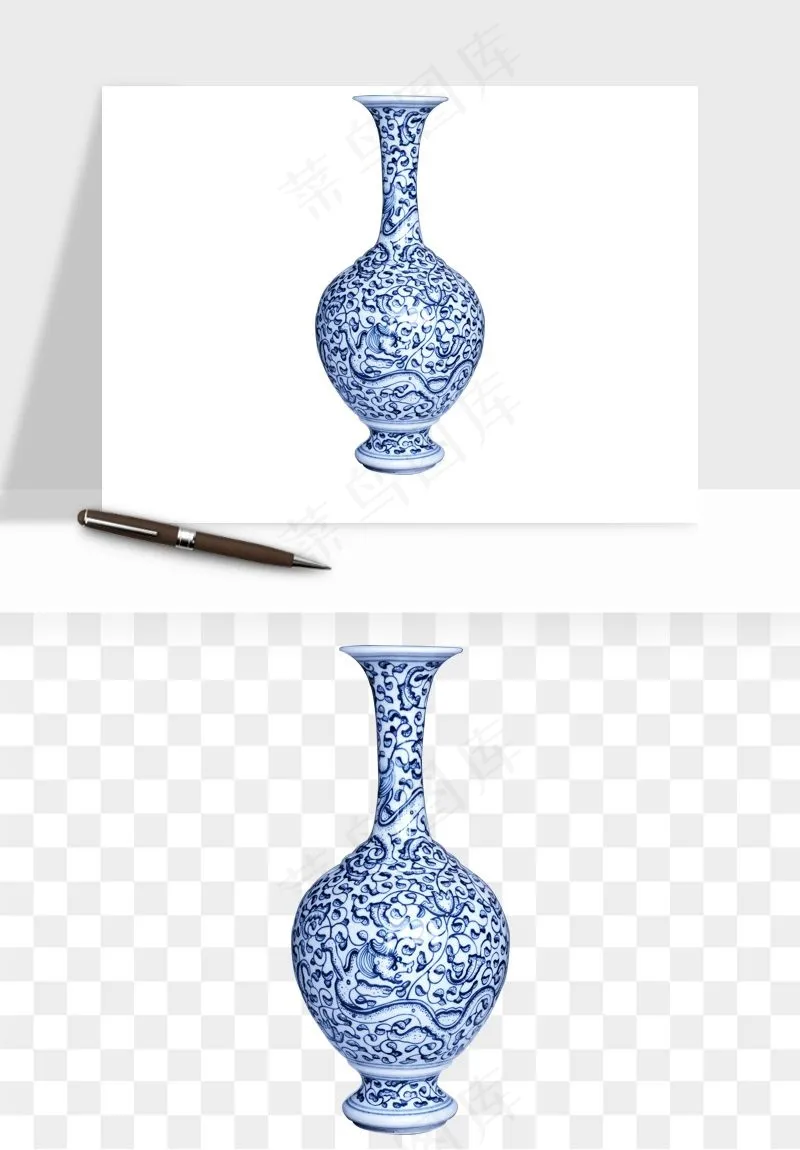 青花瓷陶瓷png免抠