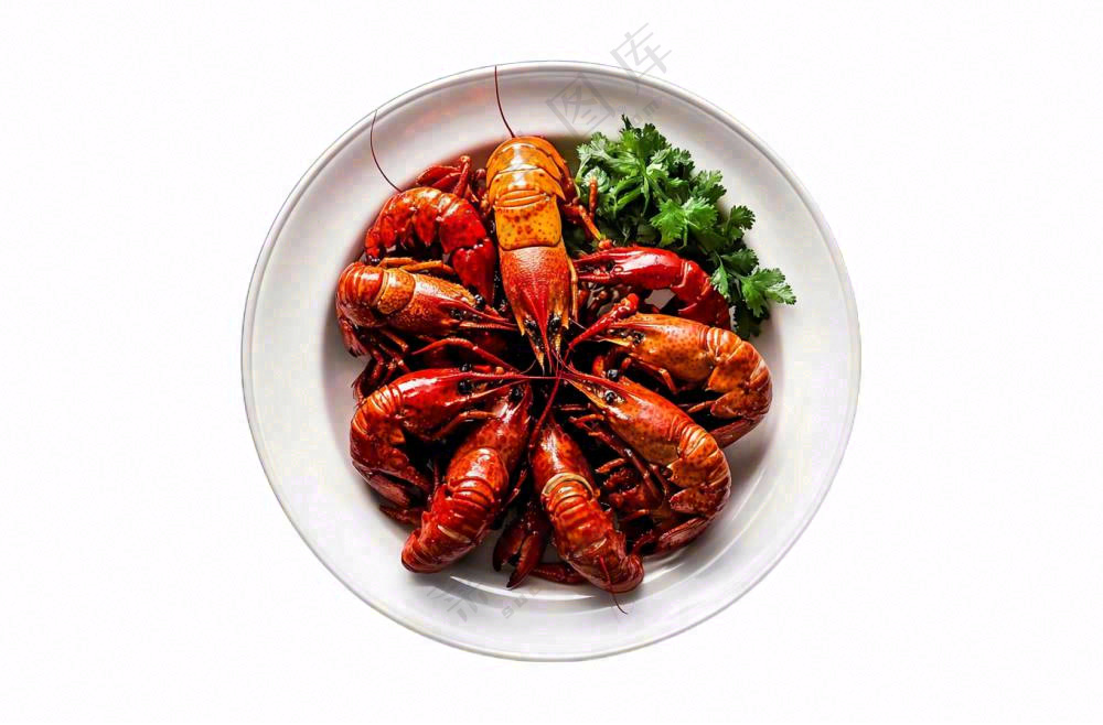 小龙虾食物免抠