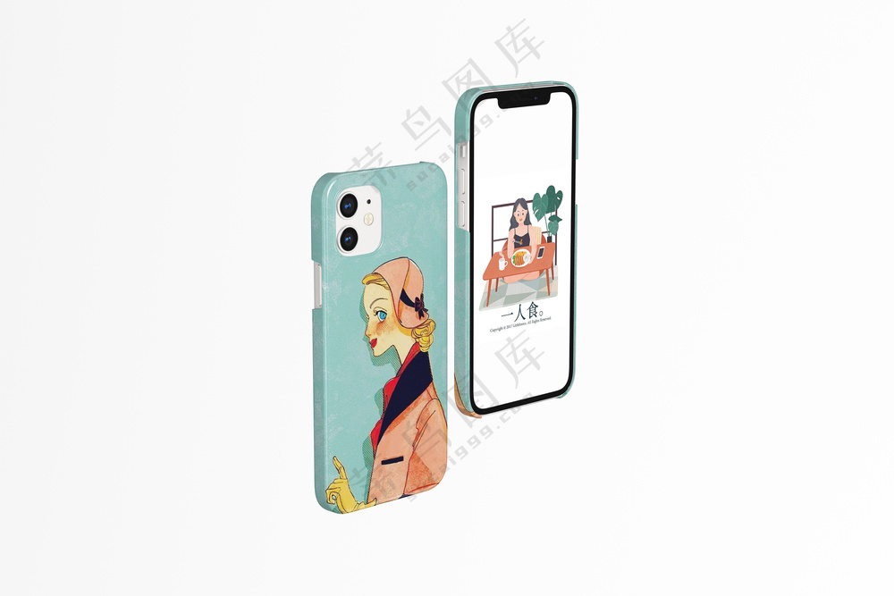  iPhone12手机壳样机文创周边PSD模板-08
