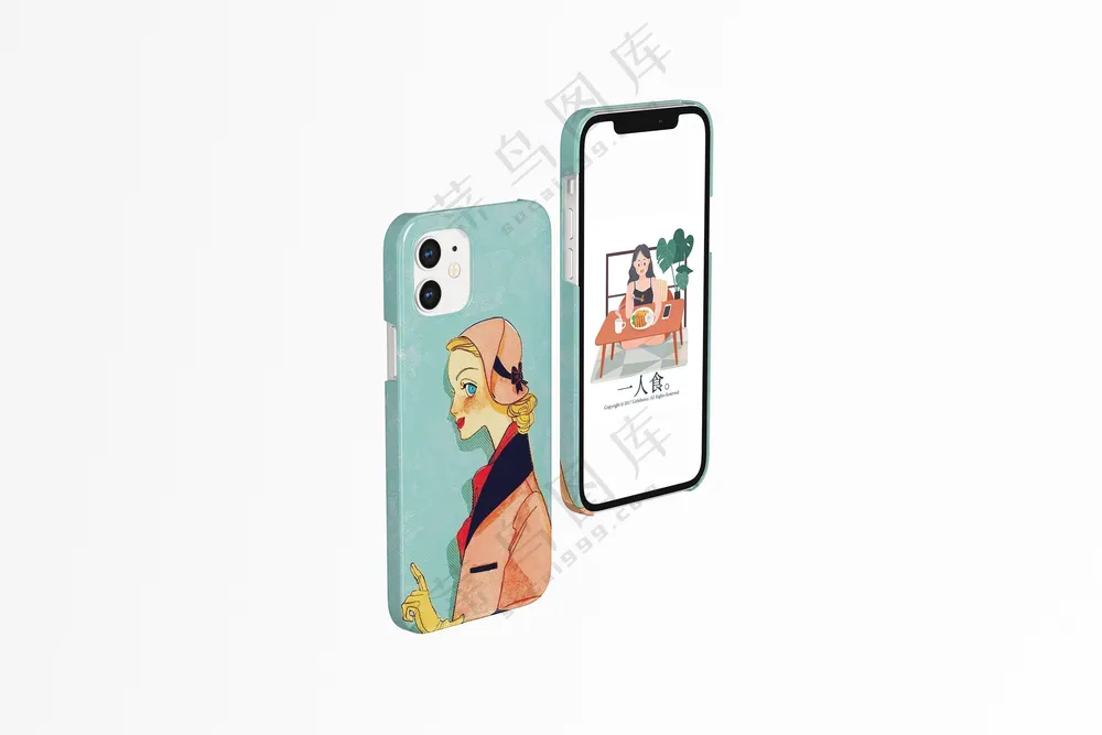  iPhone12手机壳样机文创周边PSD模板-08