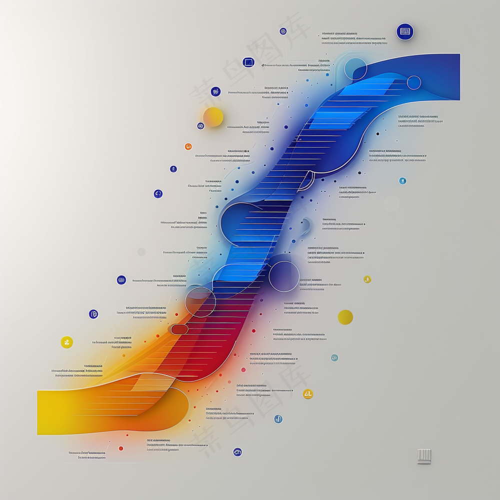 公司发展历程上升彩虹图