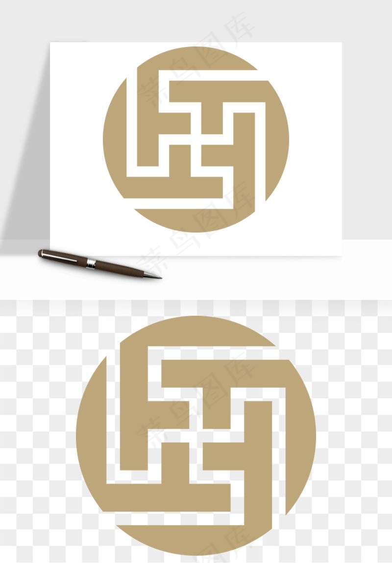 中式镂空古典图案png免抠