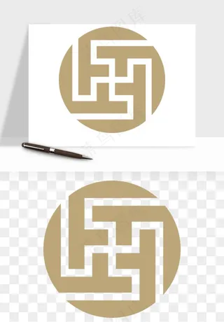 中式镂空古典图案png免抠