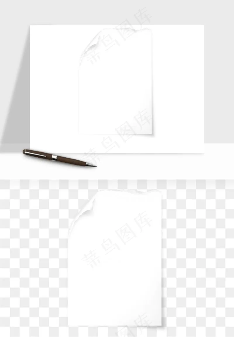 白纸卷边角翻页效果png免抠