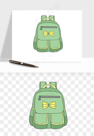 卡通书包背包双肩包png免抠