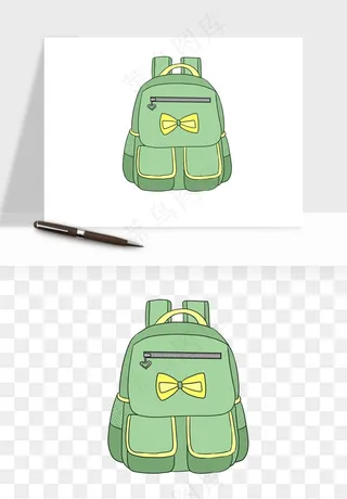 卡通书包背包双肩包png免抠