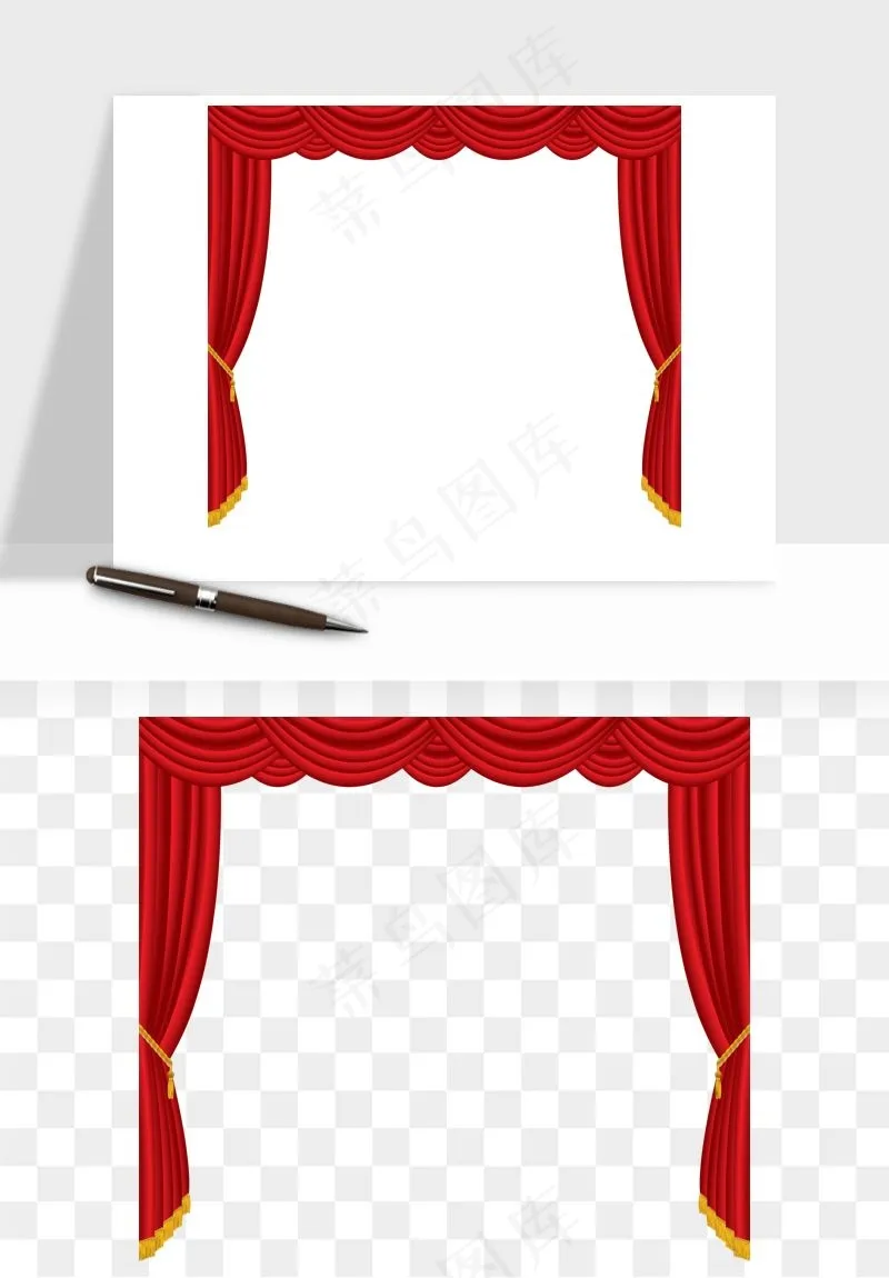 窗帘幕布帷幕png免抠