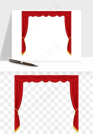 窗帘幕布帷幕png免抠