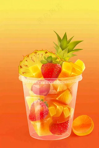 夏日饮品饮料清凉背景