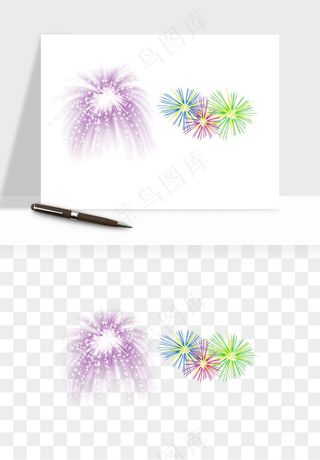 卡通烟花烟火礼花png免抠