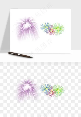 卡通烟花烟火礼花png免抠