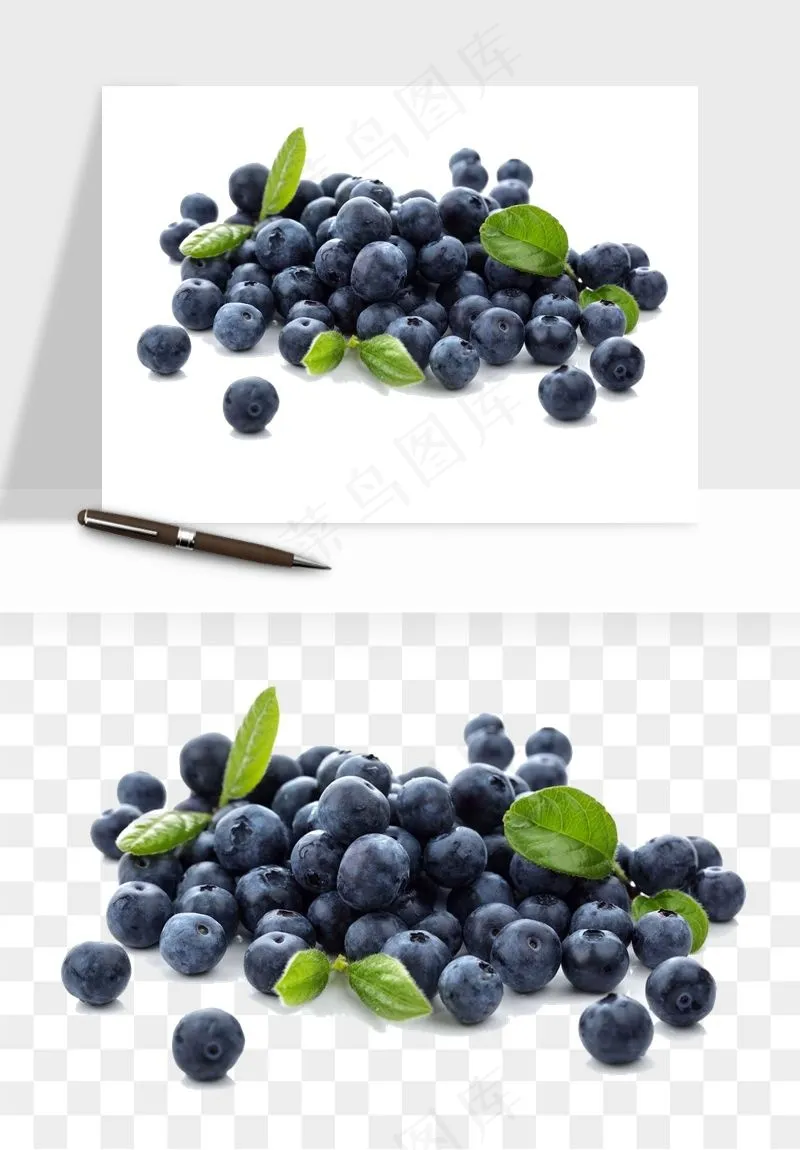 蓝莓水果png免抠