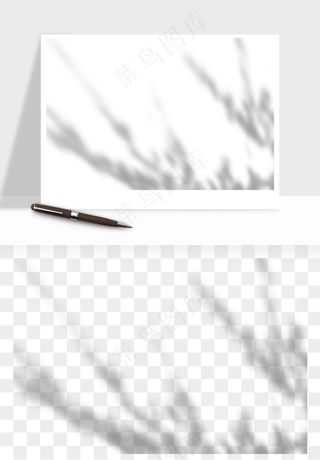 阴影植物窗户投影免抠元素