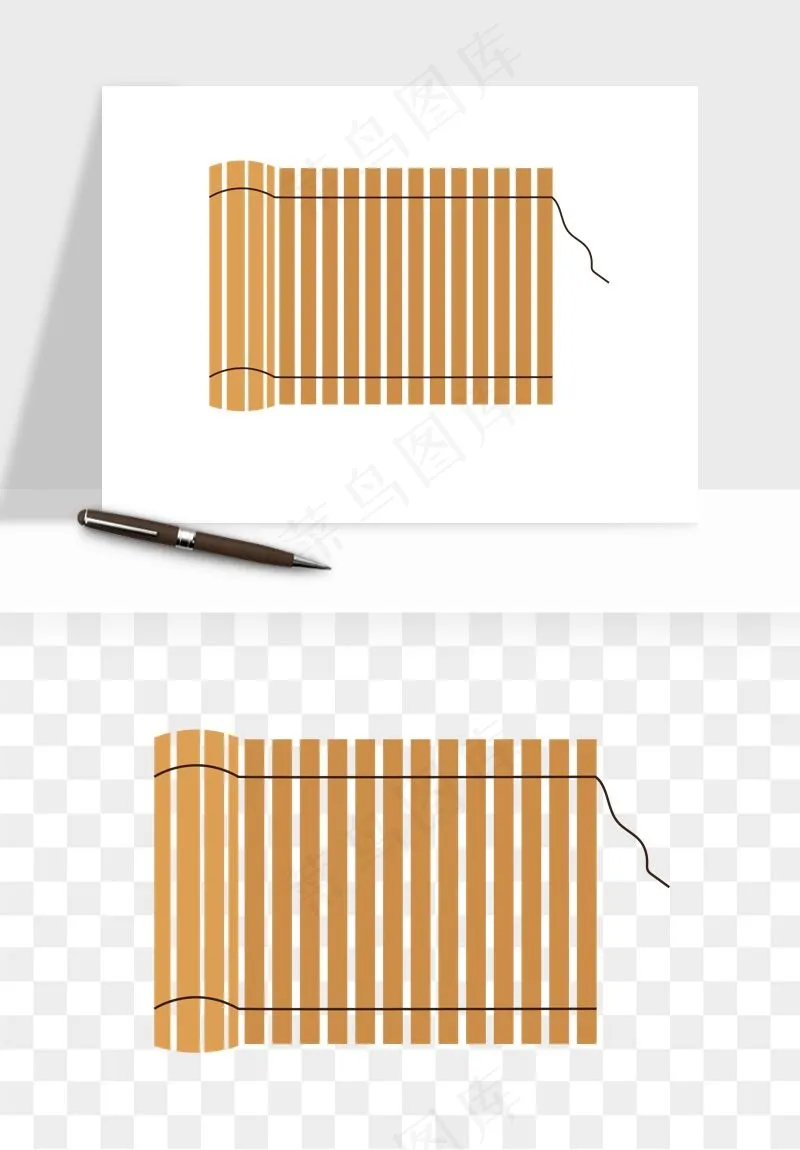 古风竹简卷轴书籍png免抠