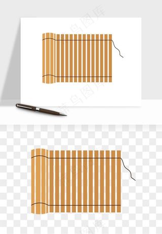 古风竹简卷轴书籍png免抠