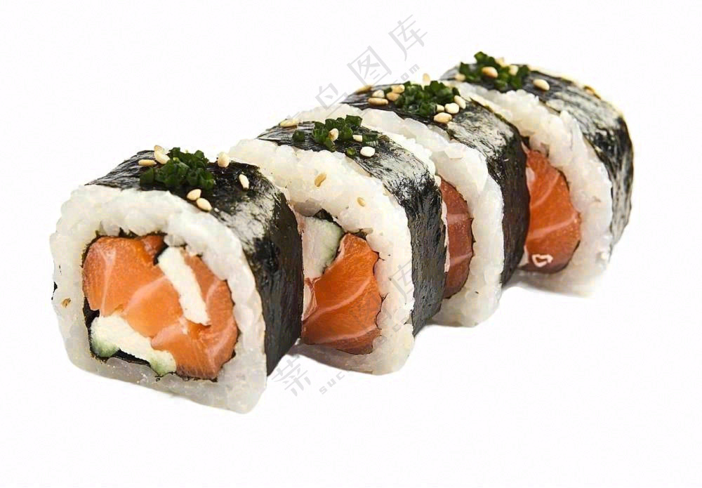 寿司三文鱼食物摄影图免抠