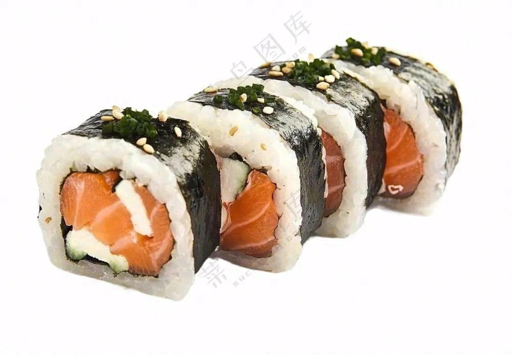寿司三文鱼食物摄影图免抠