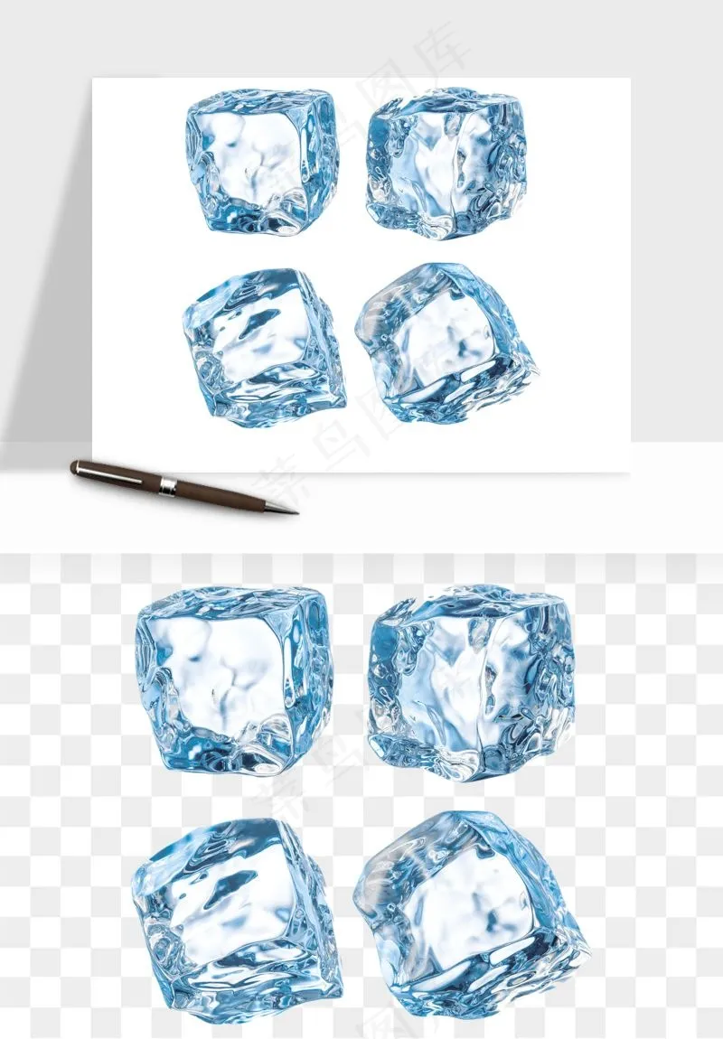 冰块清爽png免抠