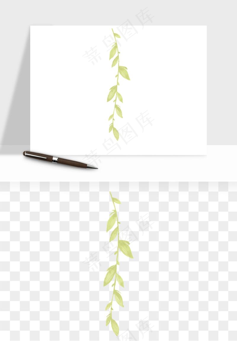清新手绘植物png免抠