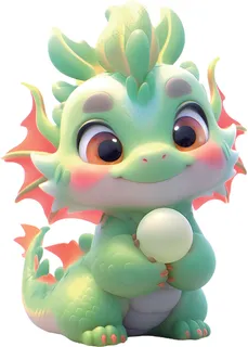 绿色卡通小龙