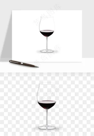红酒玻璃酒杯png免抠