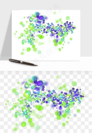 彩色光斑梦幻光点png免抠