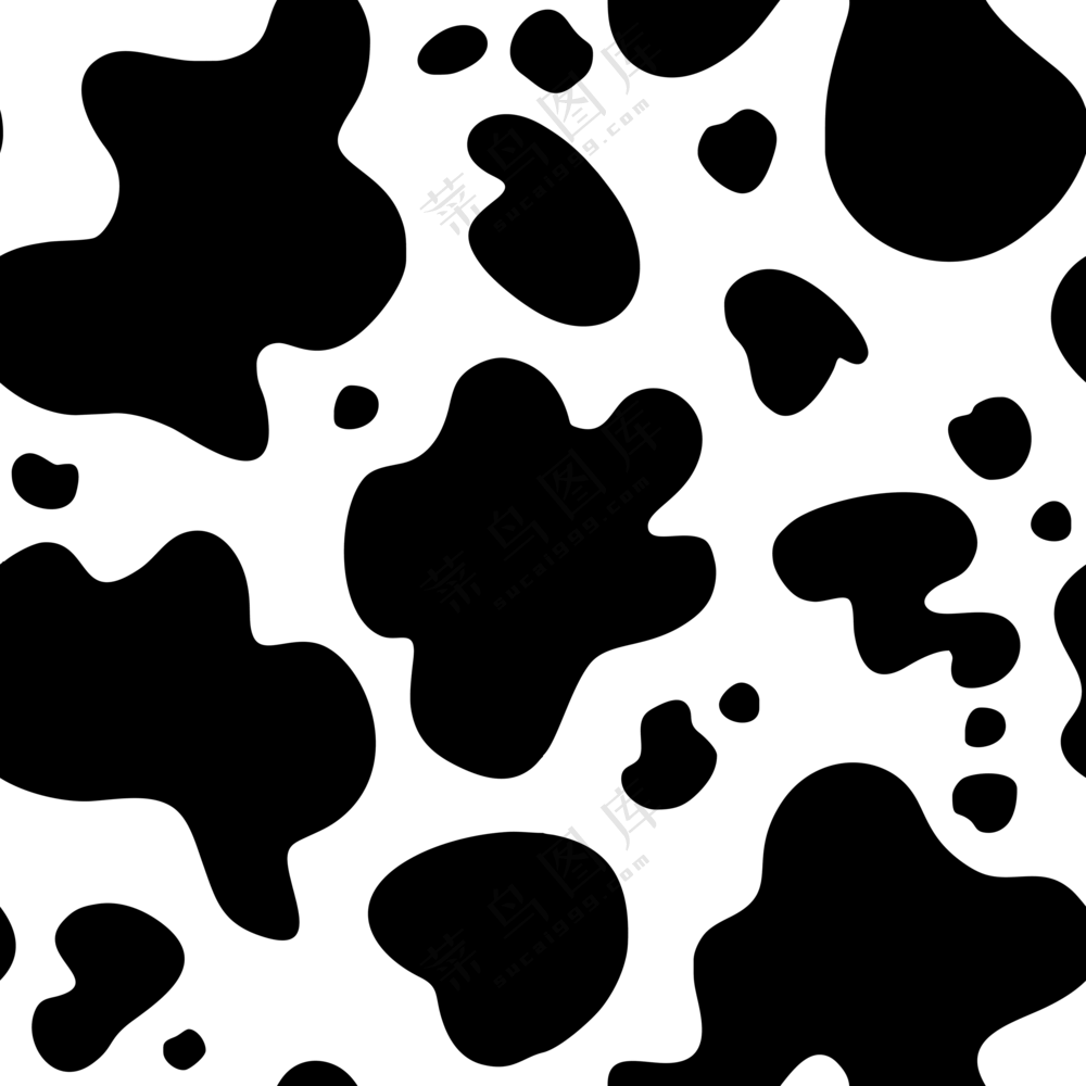 不规则的黑白抽象图案免抠图片素材