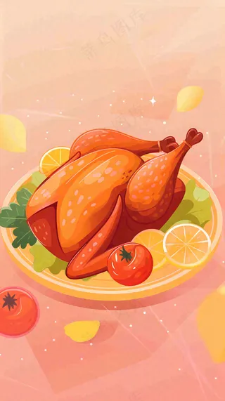 感恩节宣传插画海报背景