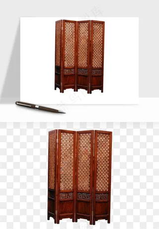 屏风国风元素png免抠