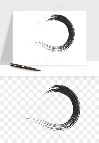 墨迹水墨圆圈圆环边框