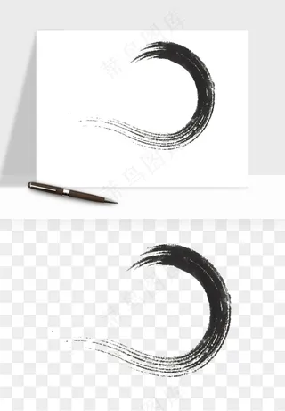 墨迹水墨圆圈圆环边框