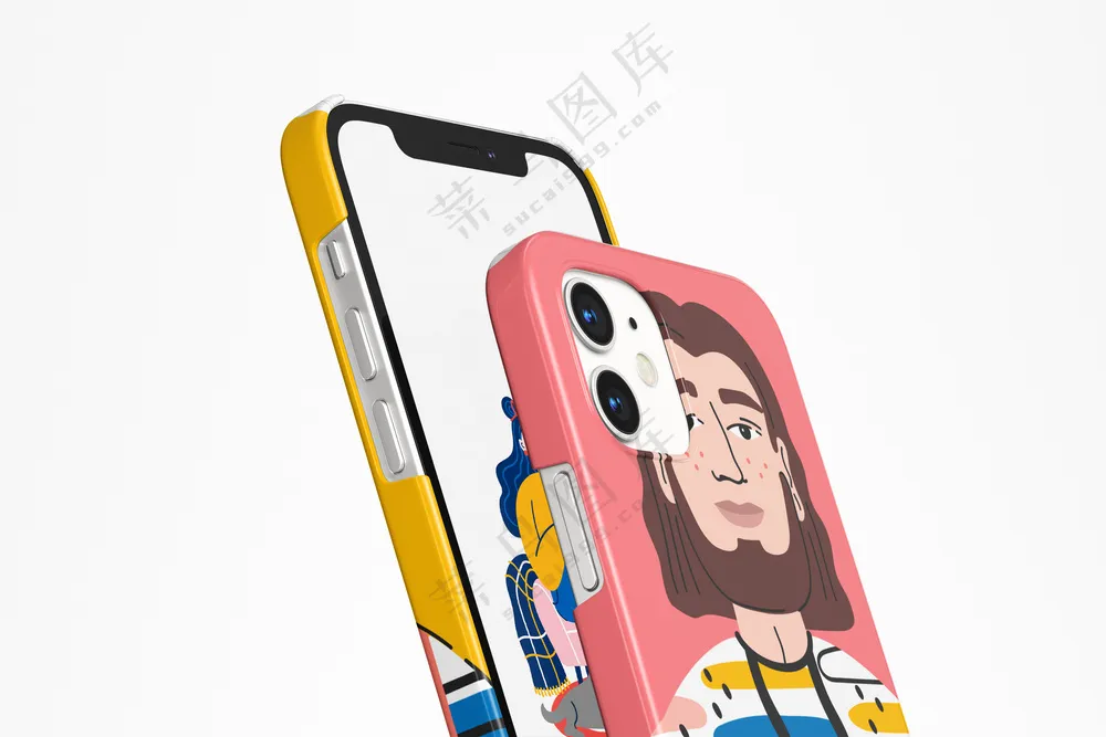  iPhone12手机壳样机文创周边PSD模板-13