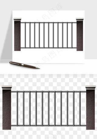 手绘围栏护栏栅栏png免抠