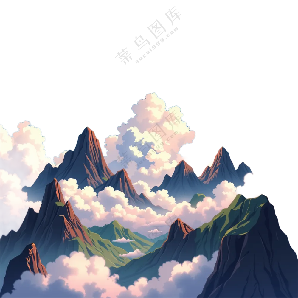 免扣素材云山