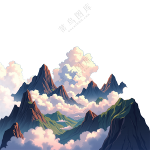 免扣素材云山