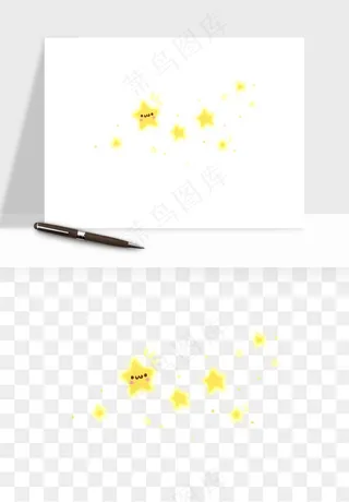 卡通小星星五角星闪光png免抠