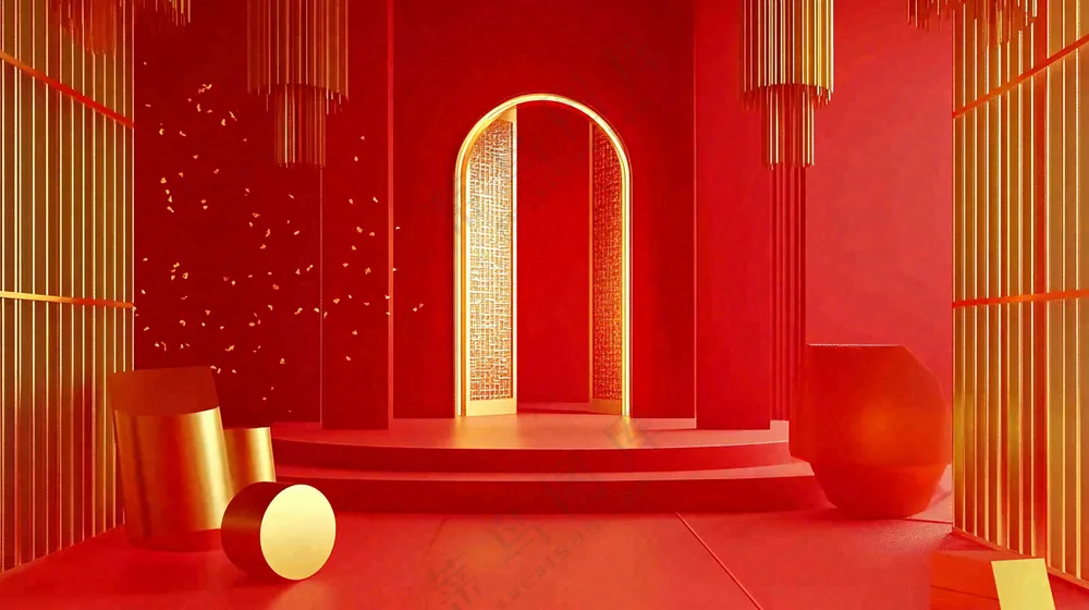 年货节促销电商背景