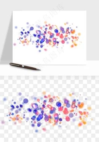 彩色光斑梦幻光点png免抠