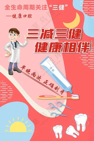 全民健康生活方式健康口腔海报健康骨骼健康教育展板