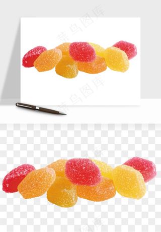 糖果糖豆彩虹糖png免抠