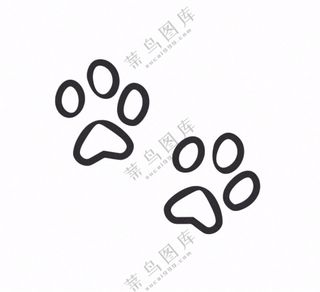 宠物脚印猫狗免抠