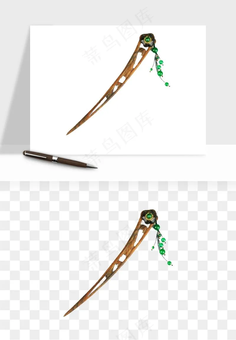 古风发簪头饰配饰png免抠